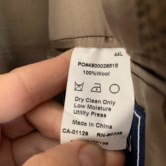 Chaps 100% Wool Blazer Sport Coat Jacket Sz.44L Brown Tweed Pattern 2 Button - Picture 8 of 10